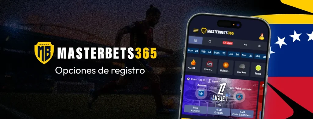 Opciones de registro - Apuestas App Venezuela