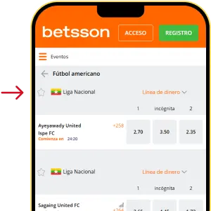 Selección de un mercado, confirmación de cuotas y cierre de una apuesta - Betsson - Apuestas App Venezuela