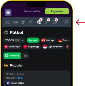 Seleccionar un mercado, confirmar las cuotas y cerrar una apuesta - Royal - Apuestas App Venezuela